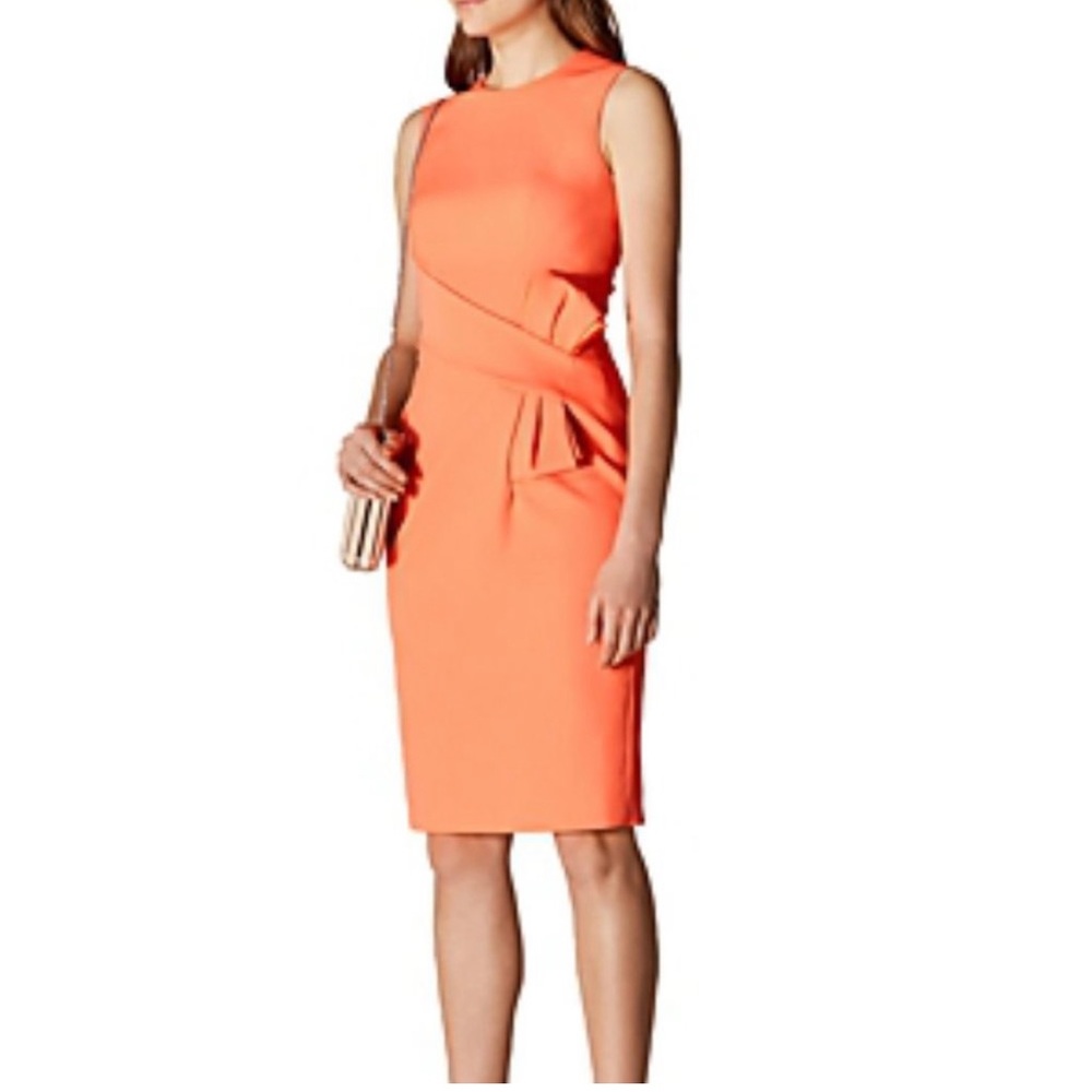 EUC Karen Millen bow waist detail sheath dress